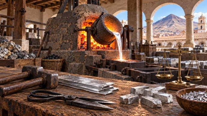 Smelting and cutting the first blanks